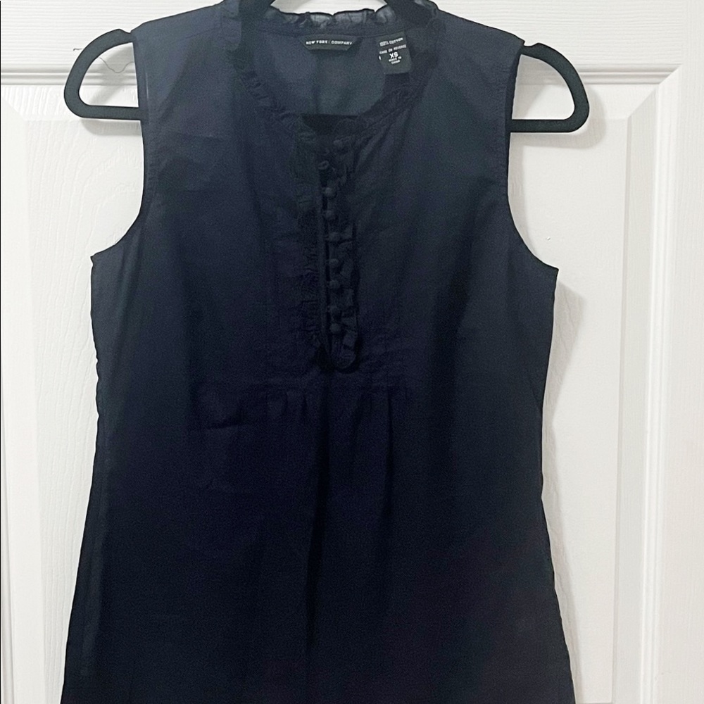 New York & Company Tops | XSMALL Button Sleeveless Blouse 100% cotton